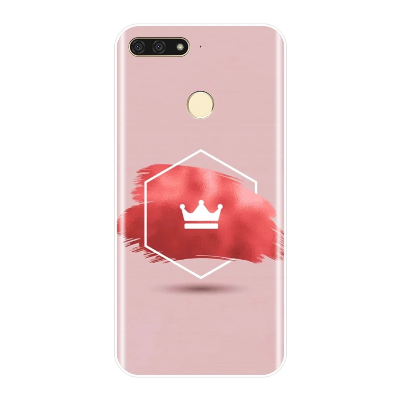 Задняя крышка для Huawei Y5 Y6 Y7 Prime 2017 2018 Y9 2019 Y3 II Pro розовый сердце самолет королева