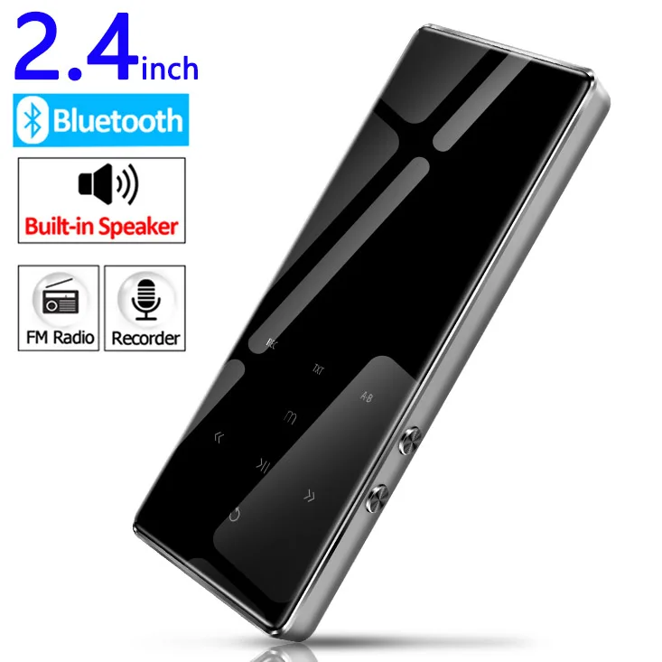 Bluetooth 4,2 металлический MP3-плеер 2,4 дюймов экран fm радио Электронная книга видео без потерь HIFI музыка мини портативный спортивный аудио плеер