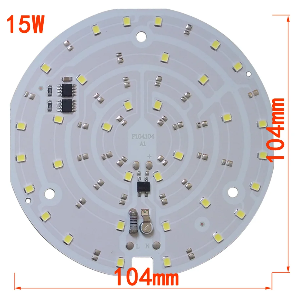 5 шт./лот светодиодный SMD Чип Потолочный светильник AC220V вход с умным IC без драйвера 15 Вт 18 Вт светильник с бусинами для DIY белый светильник