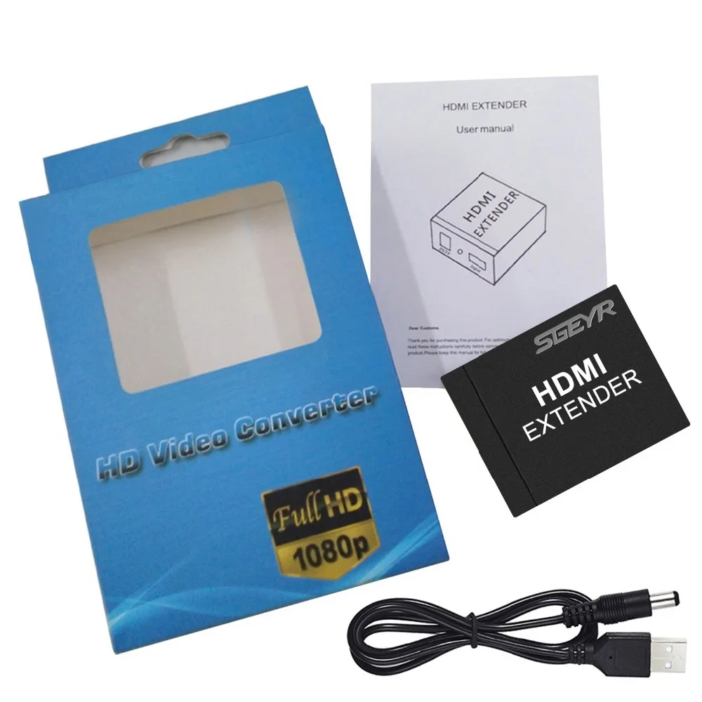 SGEYR HDMI к удлинитель 40 м ретранслятор HD 1080P Коробка усилитель адаптер Усилитель |