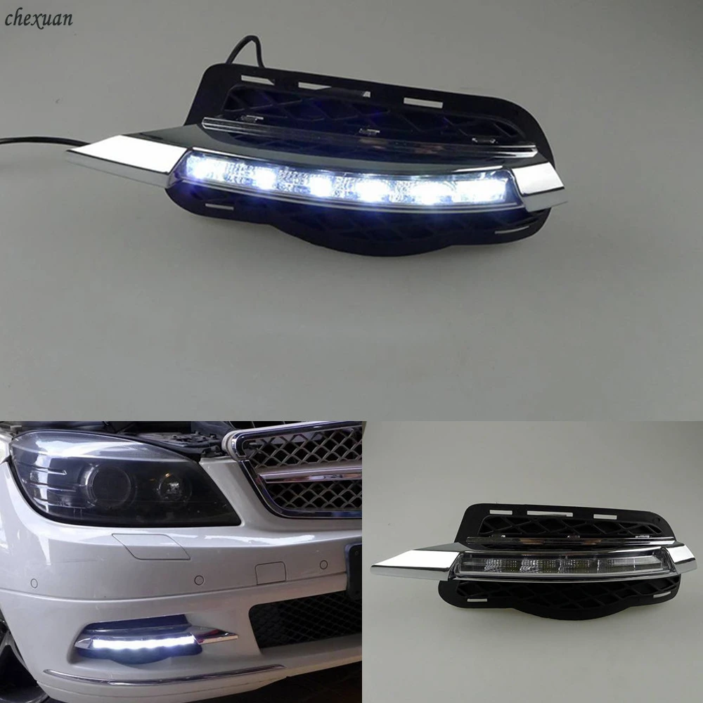 CSCSNL 1 комплект DRL для Mercedes W204 c260 C300 Спорт 2007 2008 2009 2010 2011 дневного света автомобиля