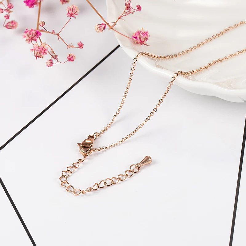 Chinese Peace Lock Bracelet Titanium Steel Material Inlaid Natural Shells Rose Gold Color TrendyFashion Women Jewelry | Украшения и
