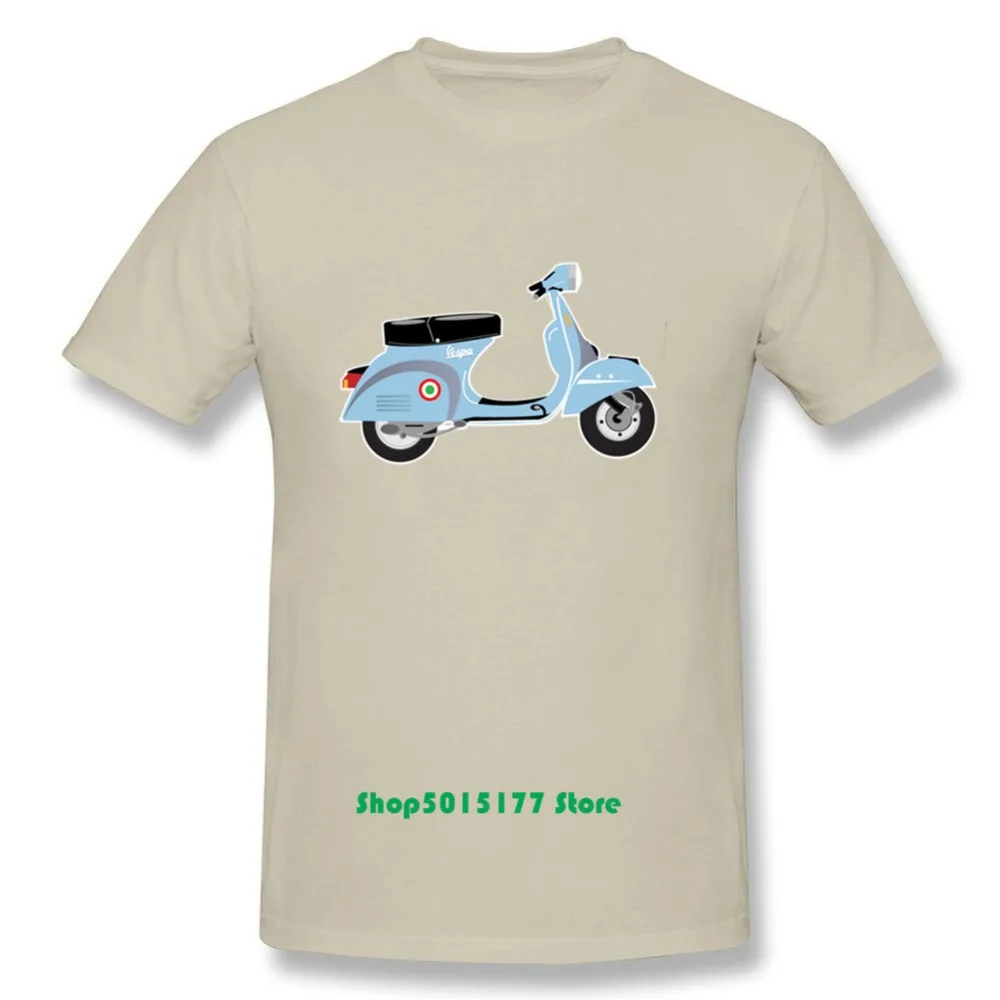 Новая модель винтажные футболки Vespa для мужчин мотоцикл скутер мягкий хлопок homme