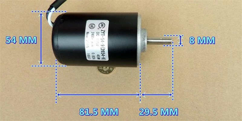Новый двухшариковый подшипник двигатель 2500 В постоянного тока об/мин 45 Вт для