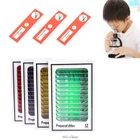 48 шт.набор слайды подготовленные для микроскопа образцов животных насекомых растений цветов