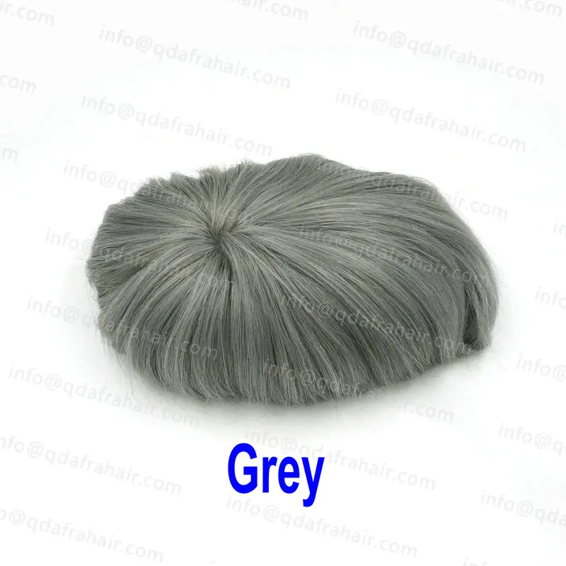Hstonir настоящие индийские Волосы remy Для мужчин прямые накладки из искусственных