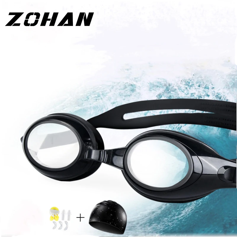 Гальванического покрытия УФ Водонепроницаемый Анти туман Плавание носить очки