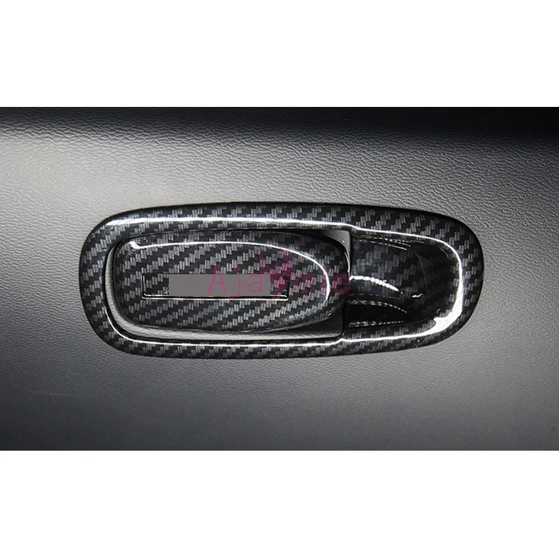 2018 Interior Carbon Fiber Color Glove Storage Box Handle Cover Bowl Insert Panel Chrome Car Styling For Volvo XC60 Accessories |