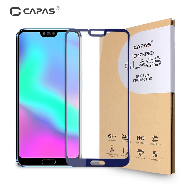 For Huawei Honor 10 Screen Protector Tempered Glass Full Coverage Front Film Protective LCD Guard Shockproof CAPAS | Мобильные