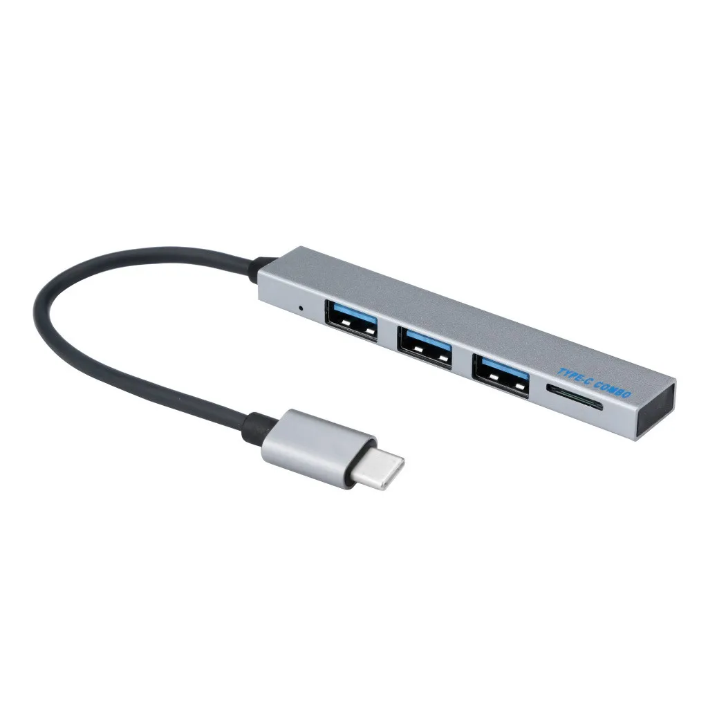 Фото Высокоскоростной мини-концентратор USB Type-C на 3 порта OTG адаптер для ноутбука