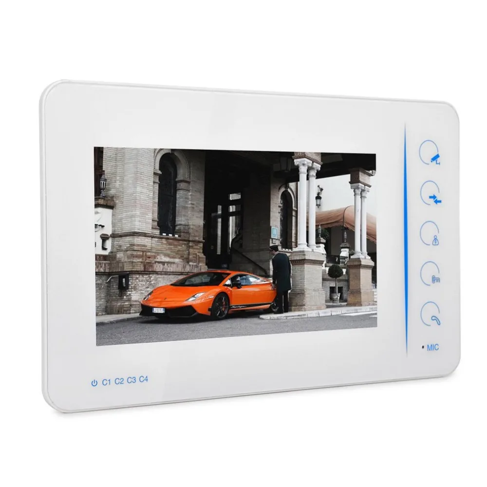 7 дюймов сенсорный экран проводной телефон видео домофон система дверной звонок