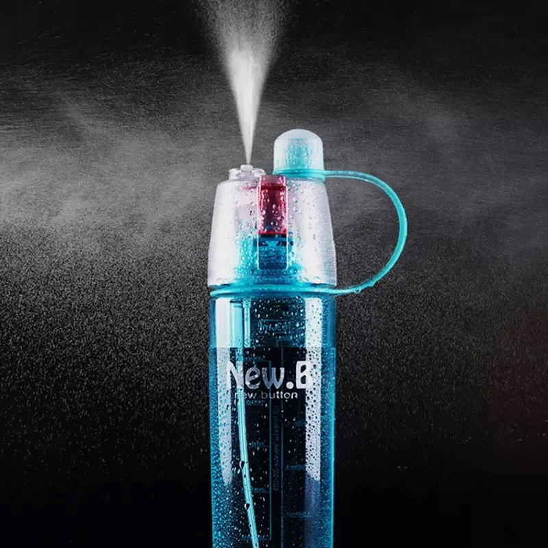 

Creative Spray Water Bottle Portable Sports Frosted Atomizing Bottle Outdoor Bike Bicycle Cycling Hiking Drink Bottle Bpa Free