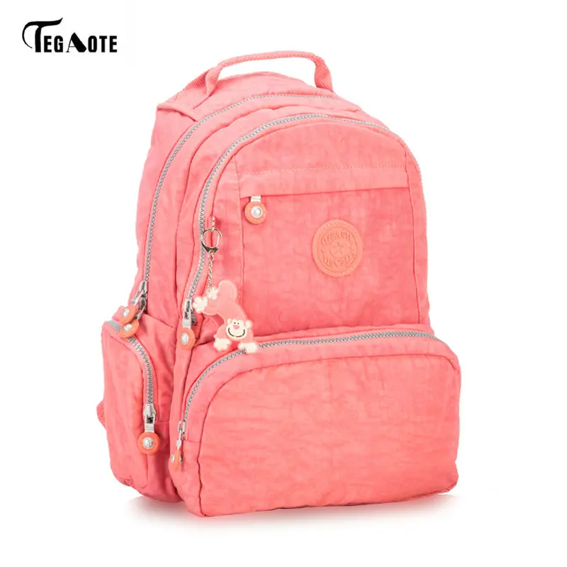 Watermelon red TEGAOTE цена нейлоновый водонепроницаемый рюкзак Сверхлегкий дорожная сумка для мужчин и женщин рюкзак 15 цветов детские школьные рюкзаки - Цвет: Watermelon red