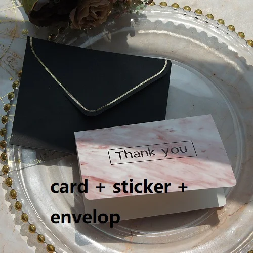 and stamp sticker 25 шт розовый мрамор спасибо открытка конверт как поздравительная открытка свадьба день рождения приглашение DIY Декор Подарочная открытка - Цвет: and stamp sticker