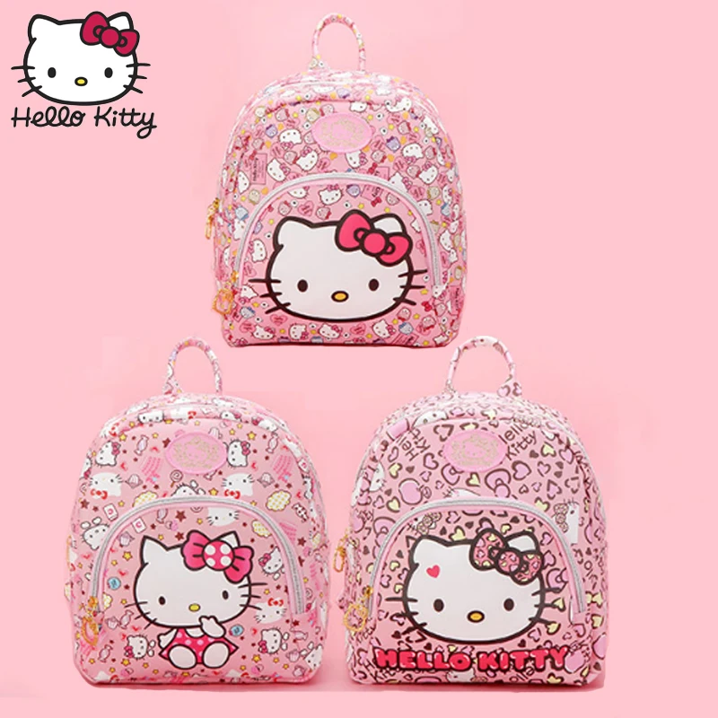 Сумка Hello Kitty модный детский розовый рюкзак с героями мультфильмов школьная сумка