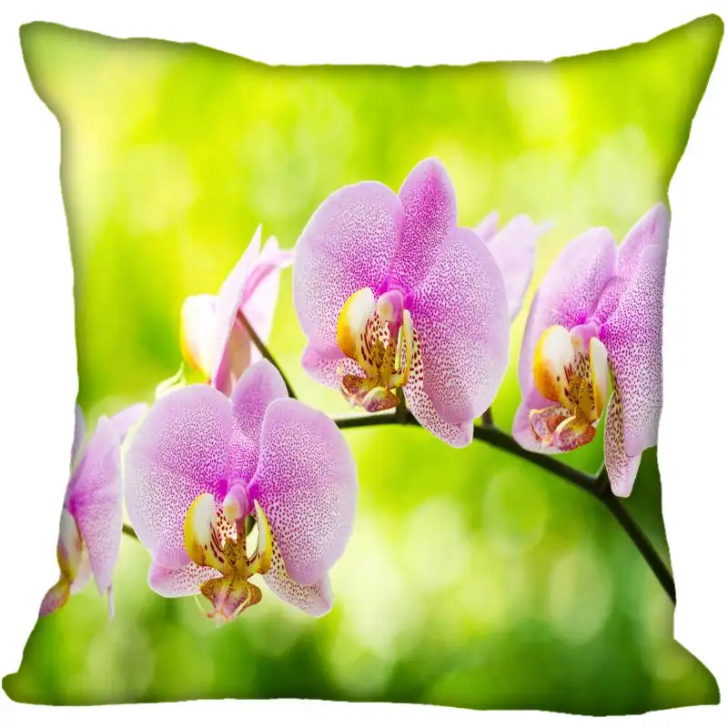 Pillowcase 12 Изготовленный На Заказ Цвет цветок орхидеи квадратная Подушка Чехол на заказ на молнии Наволочка Чехол 40x40,45x45 см(одна сторона - Цвет: Pillowcase 12