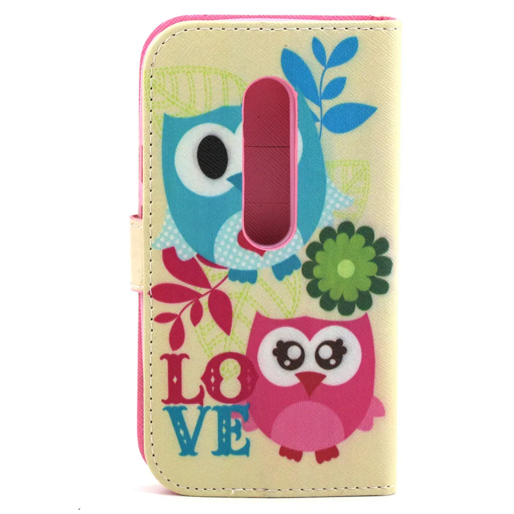 Прекрасный ребенок Совы любовь кожа флип Стенд кошелек визитница чехол для Motorola