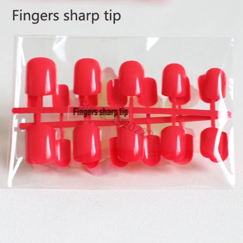 2021 24 шт. модные яркие красные ногти|nails short|finished fake nailsfake nails |