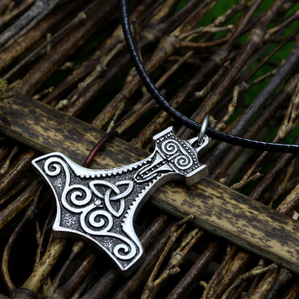 Youe shone Thor'S Hammer Knot Mjolnir Pewter подвеска ювелирные изделия Viking | Украшения и