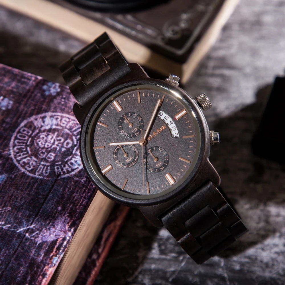 Деревянные часы GIMSR для мужчин мужские ручной работы из бамбука армейские