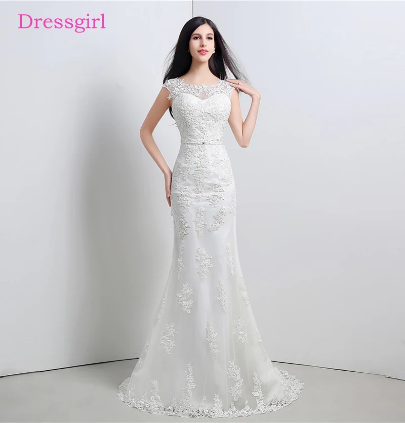 С низким вырезом на спине Vestido De Noiva свадебные платья русалки Кепки одежда с
