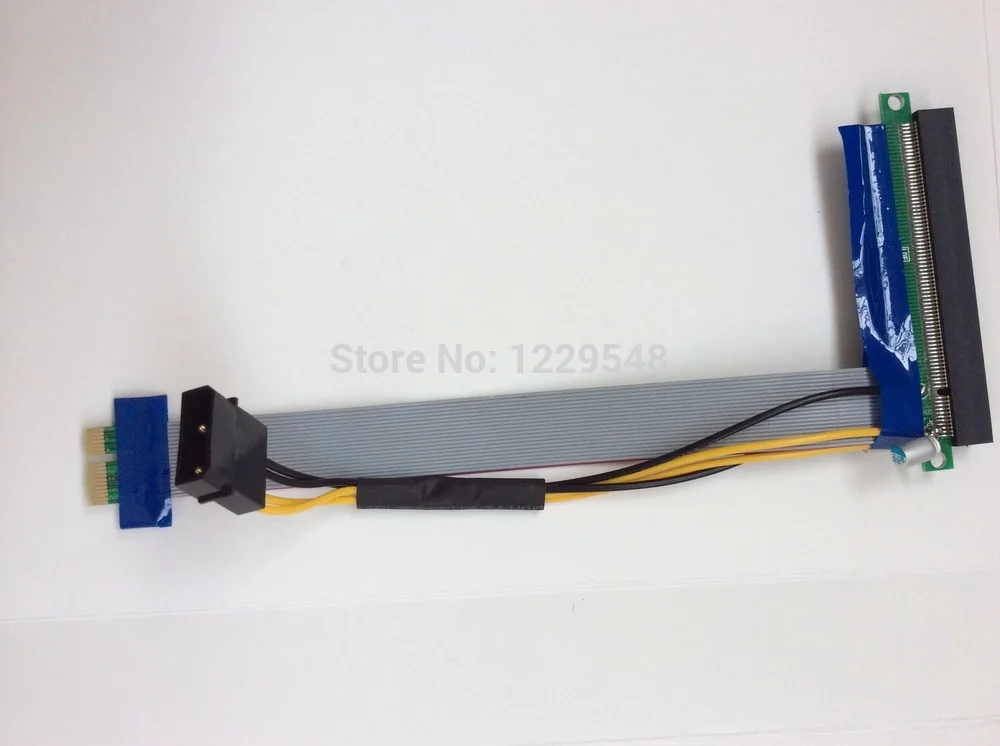 20 шт. ленточный кабель расширения Платы PCI Express e 1X до 16X с разъемом питания Molex см|pci