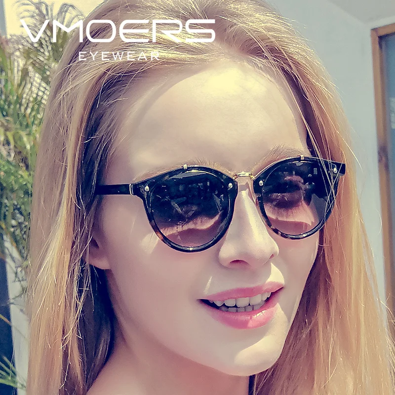 VMOERS Женские винтажные Круглые Солнцезащитные очки женские модные 2018 оттенков