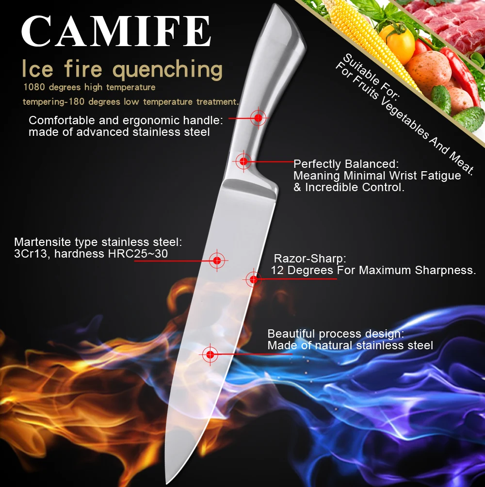 Кухонные ножи из нержавеющей стали набор ножей столовые приборы для нарезки