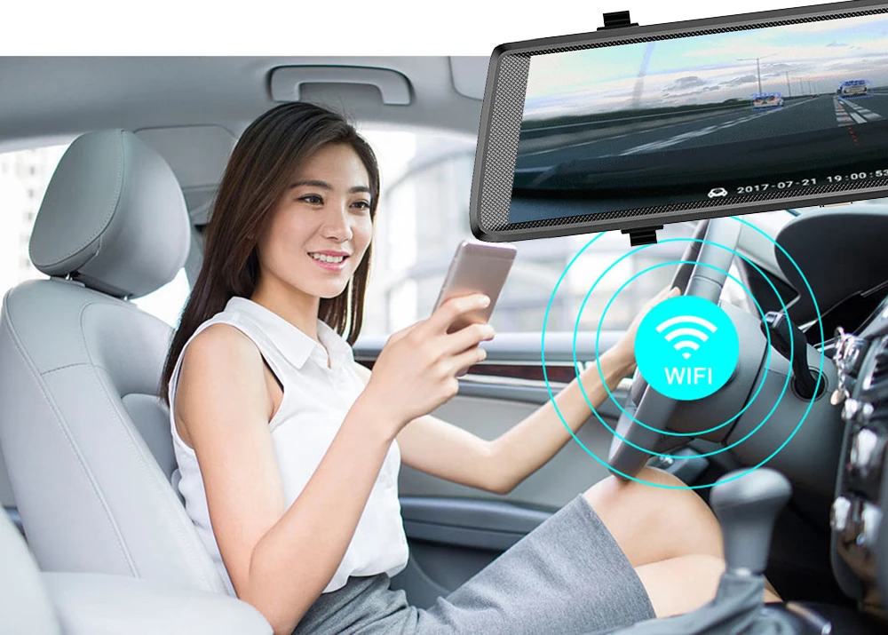 Kampacar 2 Dashcam 4G gps навигация авто камера Android зеркало заднего вида 10 дюймов Автомобильный видеорегистратор Wifi Bluetooth FHD 1080P видео рекордер