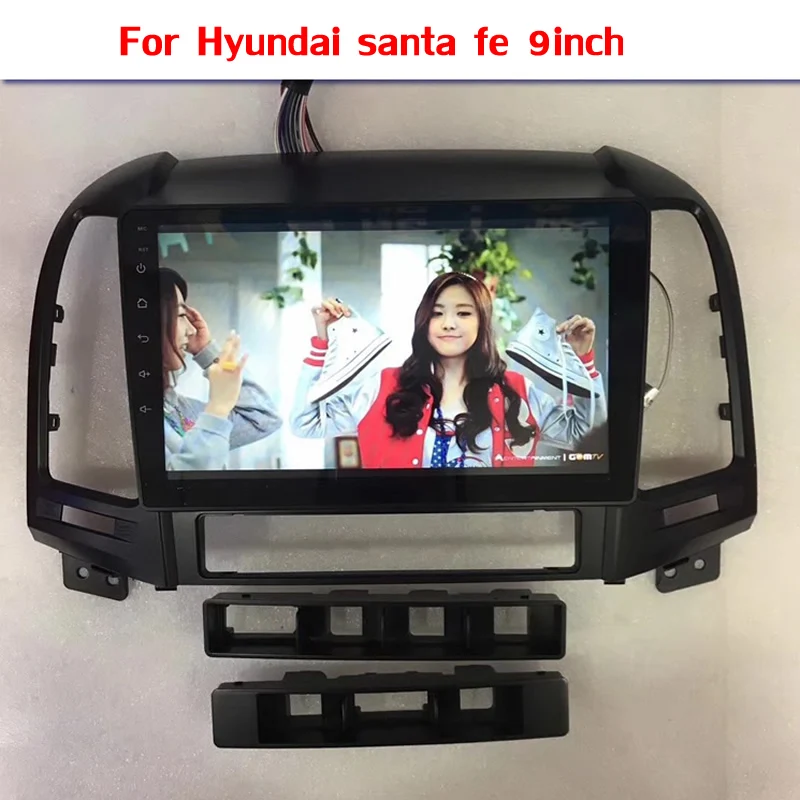 Автомобильный мультимедийный плеер FEELDO 9 дюймов Android 8 1 GPS Navi для HYUNDAI SANTA FE 2005 2006 2007