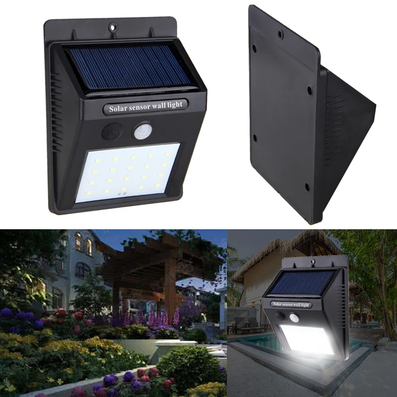 

Rechargeable Solar Light 20 LED Waterproof ABS Motion Sensor Security Wall Light Outdoor Emergency Solar Lamp