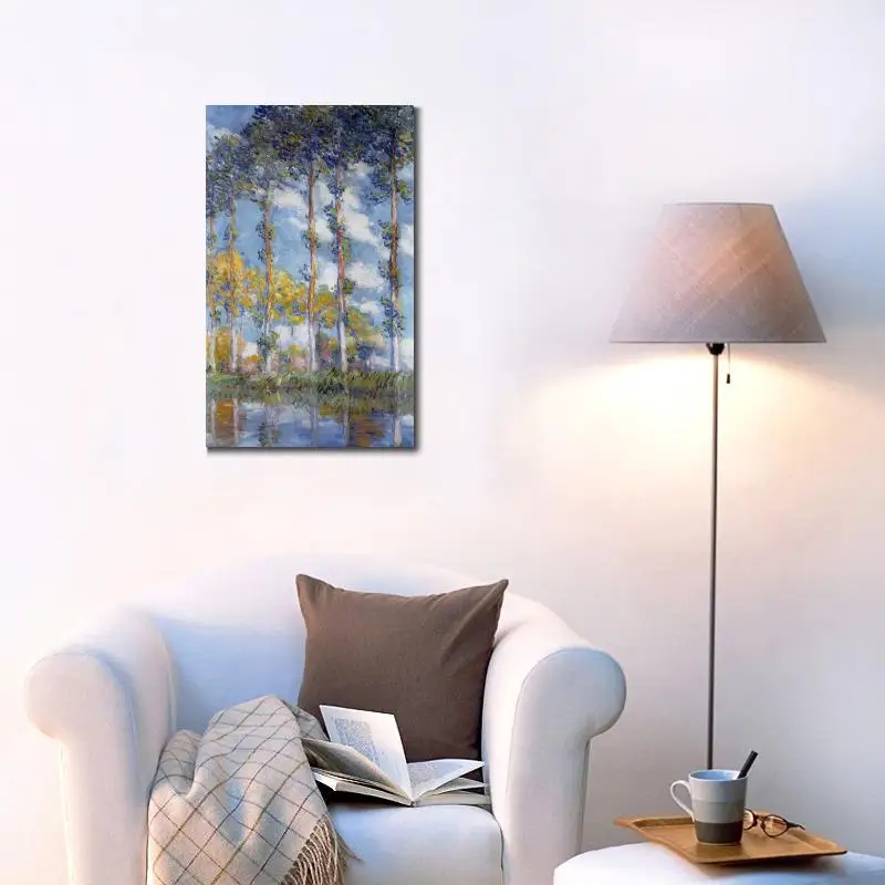 Ручная роспись картины маслом Клода монета холст искусство тополя высокое