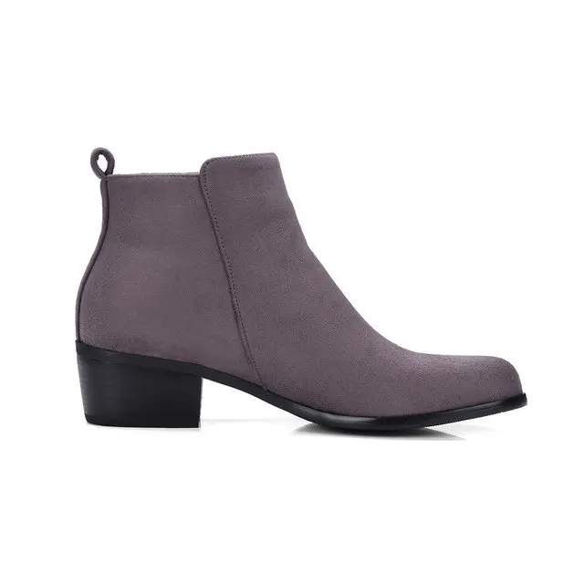 Новые женские ботильоны на высоком каблуке Повседневное Сапоги-вестерн молнии