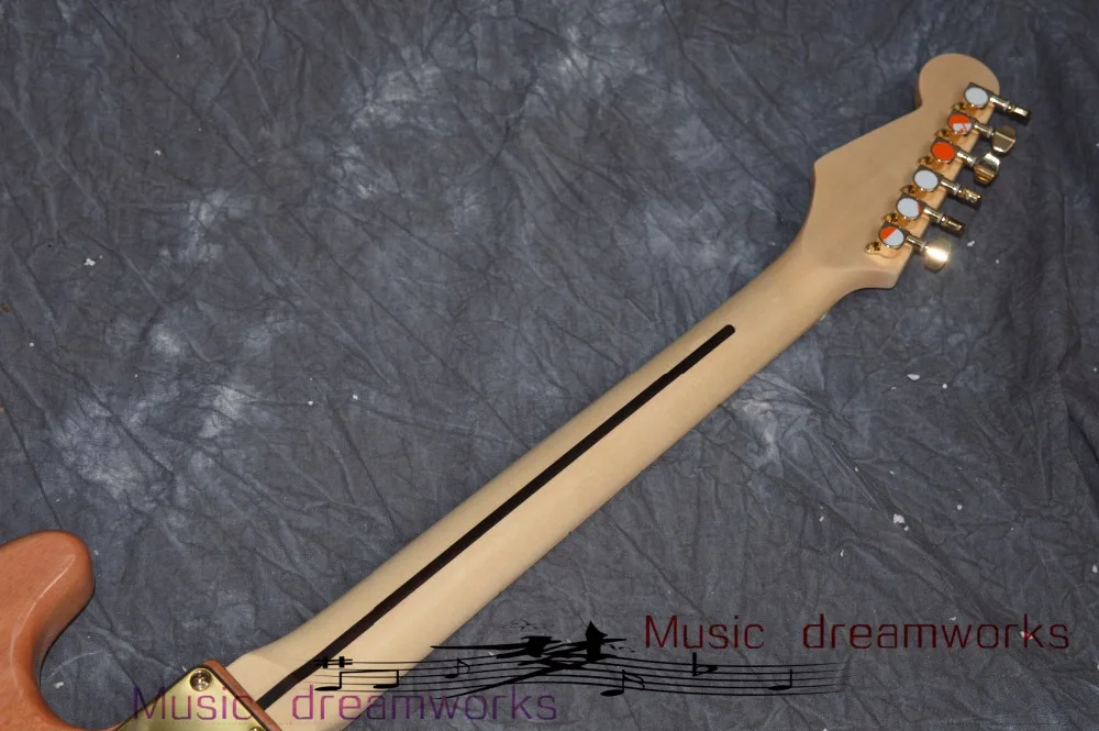 Китай firehawk электрогитара F s T электрическая гитара spalted дерево красное дерево корпус Золотое оборудование