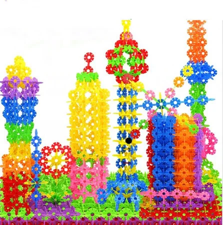 600pcs 600 шт 3D Головоломка пластиковая Снежинка строительные блоки Строительная модель головоломка образовательная Головоломка Развивающие интеллектуальные игрушки - Цвет: 600pcs