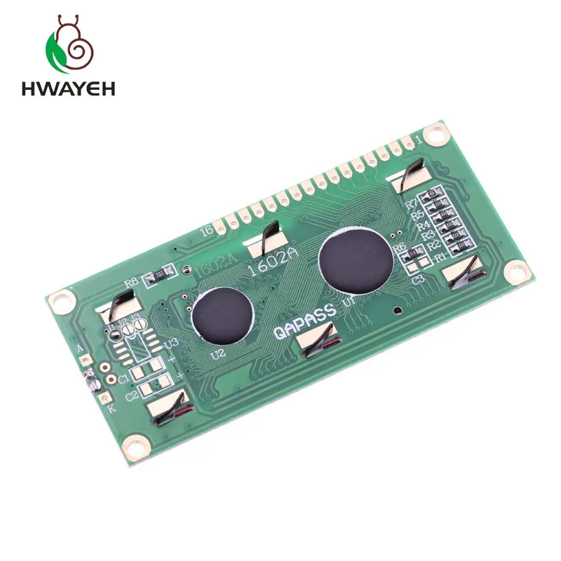 1 шт. ЖК модуль 1602A 1602 зеленый экран 16x2 символ дисплей Module.1602 5V и белый код для