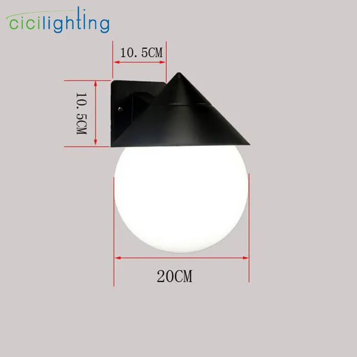 Открытый сад 7 Вт led крыльцо Настенные светильники IP54 E27 100-240 В белый прозрачный ПВХ водонепроницаемый настенный светильник для коридора балкона лестницы двора