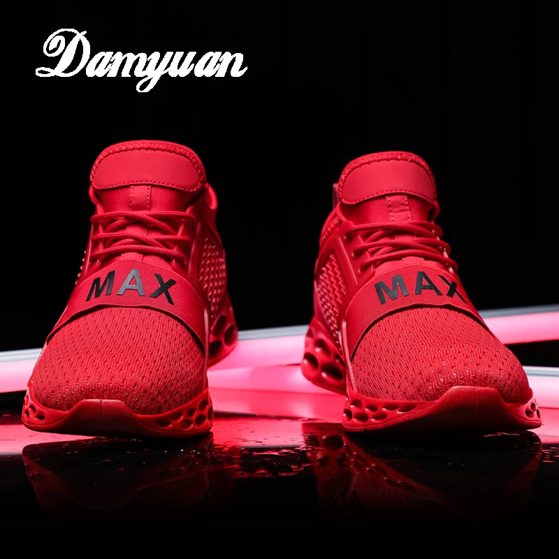 Damyuan/Новинка года; модные мужские и женские удобные дышащие Повседневные Легкие кроссовки из сетчатого материала; размер 46