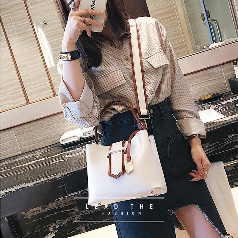 GESHILANXI 2017 New Shoulder Bag Cross body PU Leather Designer Brands Luxury Female Bucket bags Top-handle Women Handbag | Багаж и сумки
