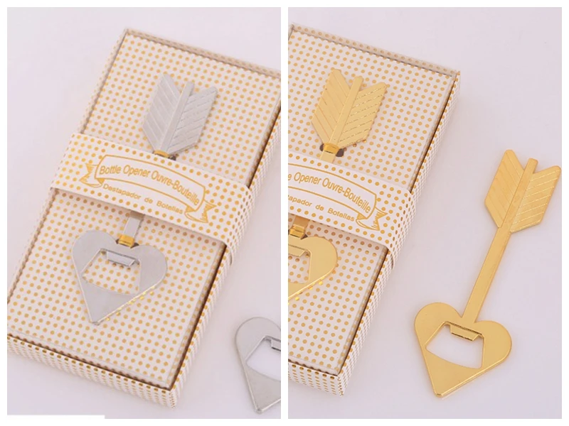 (25 Pieces/lot) Wedding and Bridal party gifts of Cupid's Arrow Bottle Opener in Silver Gold For shower games favors | Дом и сад