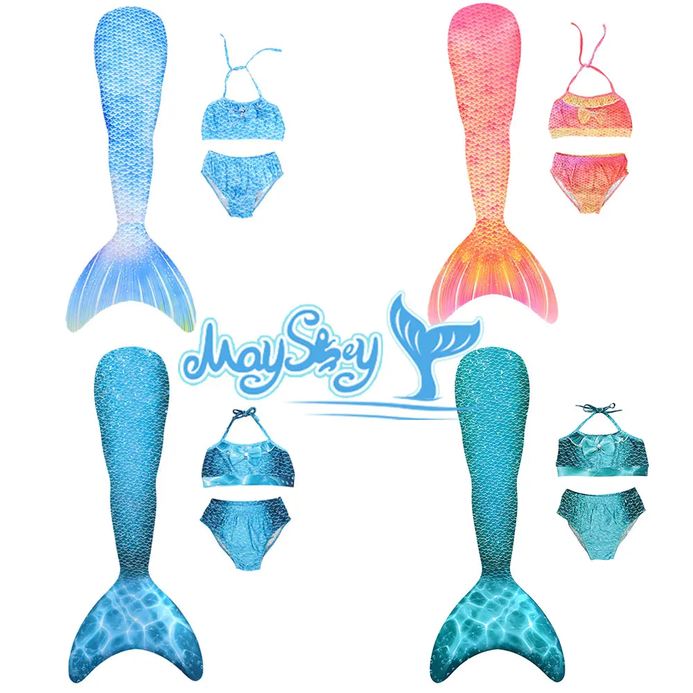 MAYSKEY хвост русалки для плавания девочек детей и взрослых купальный костюм