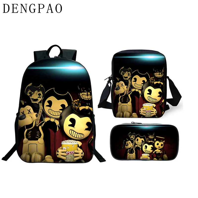 DENGPAO bendy and The Ink Machine школьные сумки рюкзак набор модный для ноутбука подростков