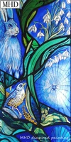 stained glass animal pattern full round 5d diy diamond painting bird cross stitch 3d diamond embroidery sewing artwork