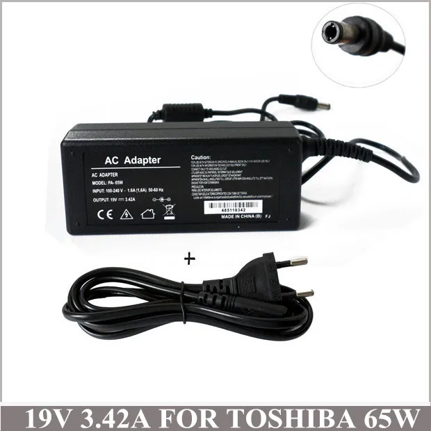19V 3.42A 65W Notebook AC Adapter Charger Laptop Plug For Toshiba Satellite PA-1650-21 L645D L645D-S4025 | Компьютеры и офис