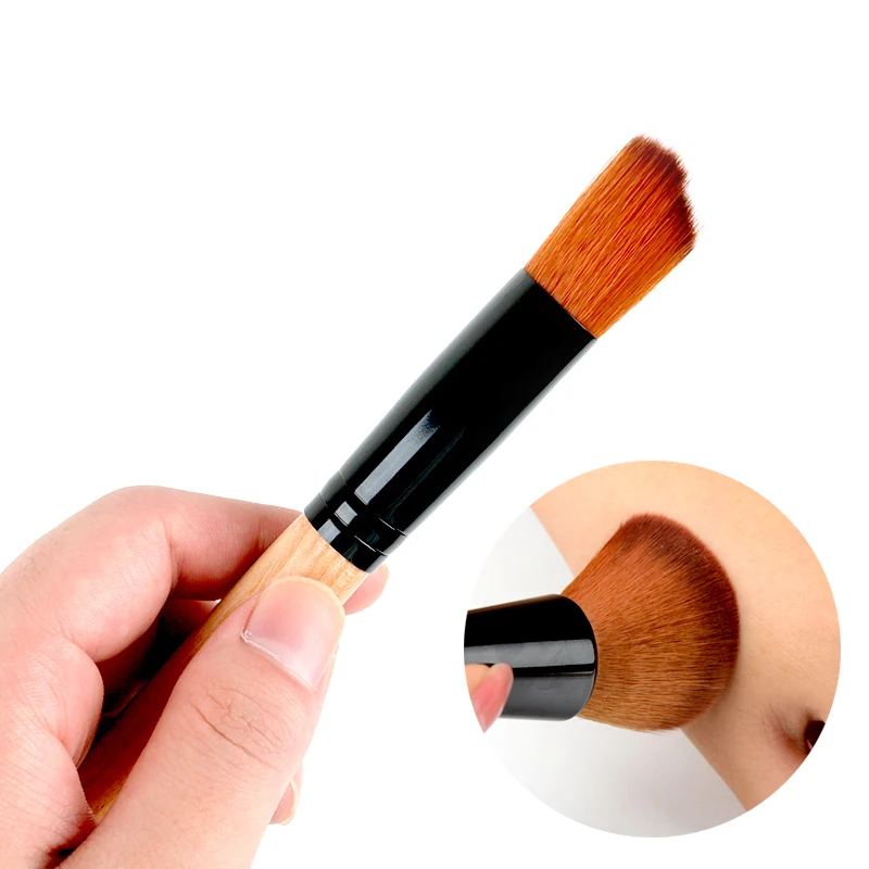 1 шт. деревянная Жидкая основа для макияжа Кисти женщин профессиональные Румяна