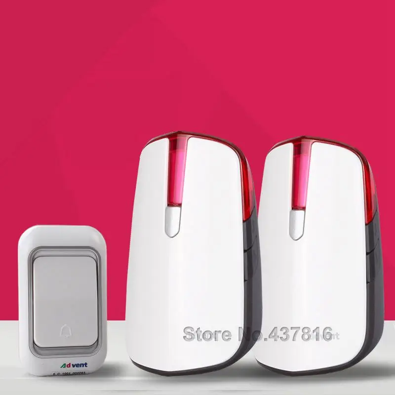 Домашний Беспроводной дверной звонок 1 передатчик + 2 приемника