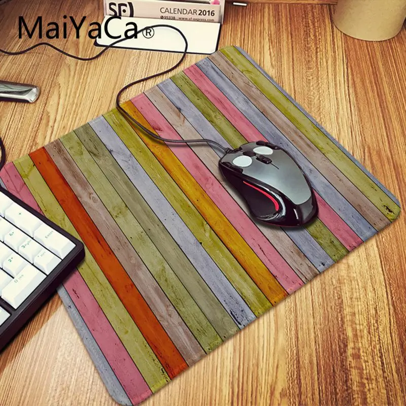 MaiYaCa в наличии Горячие красочные деревянные игровые мыши для ноутбука коврик с