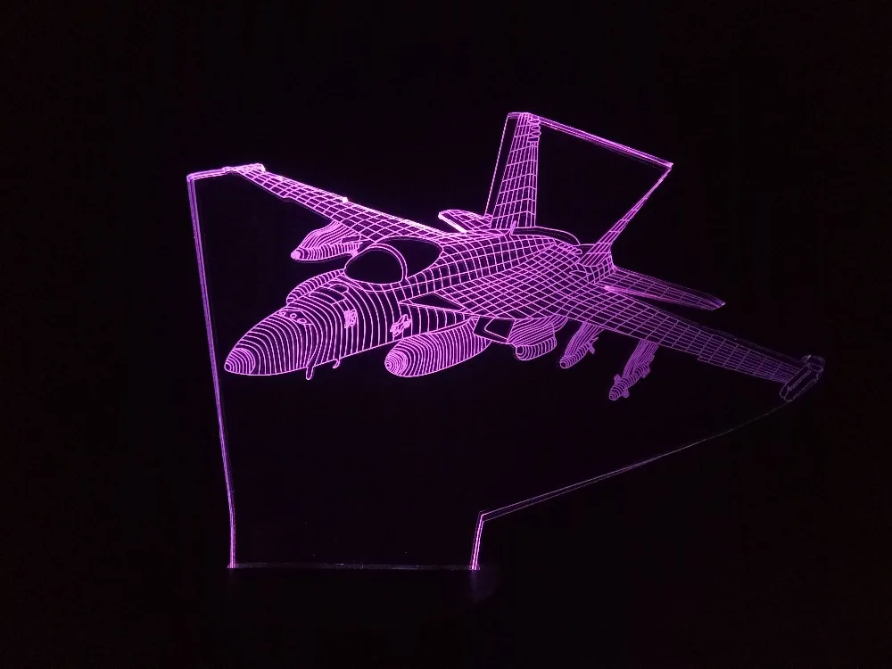 

3D LED Night Light Home Decor 7 Color Change Air Plane Modelling Desk Table Lamp USB Bluetooth Speaker Kids Xmas Gift