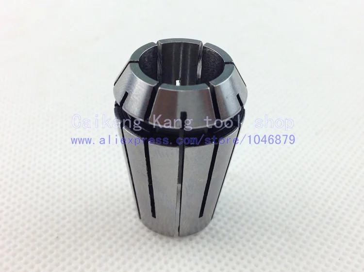 

ER32-11 . ER collet. Collet. Material: 65 Mn spring steel. Accuracy: 0.015mm. Clamping range: 10-11mm. Specifications: ER32-11