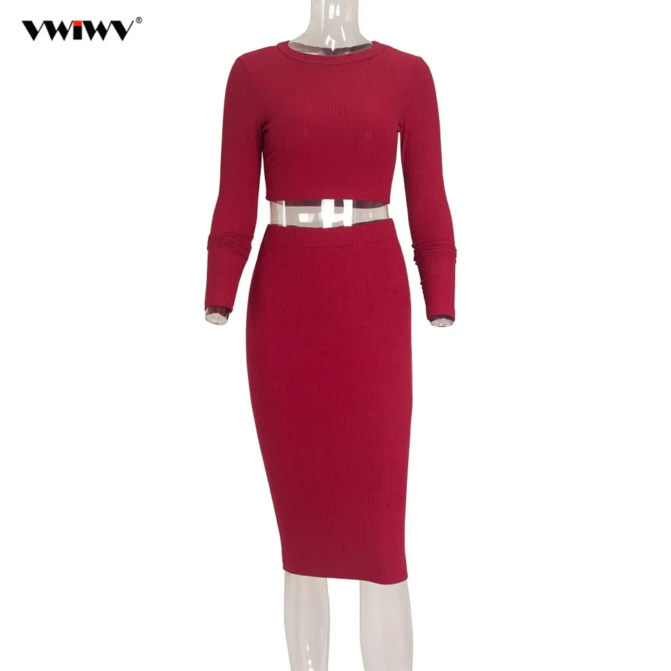 Женский комплект из 2 предметов повседневный облегающий Топ с длинным рукавом и